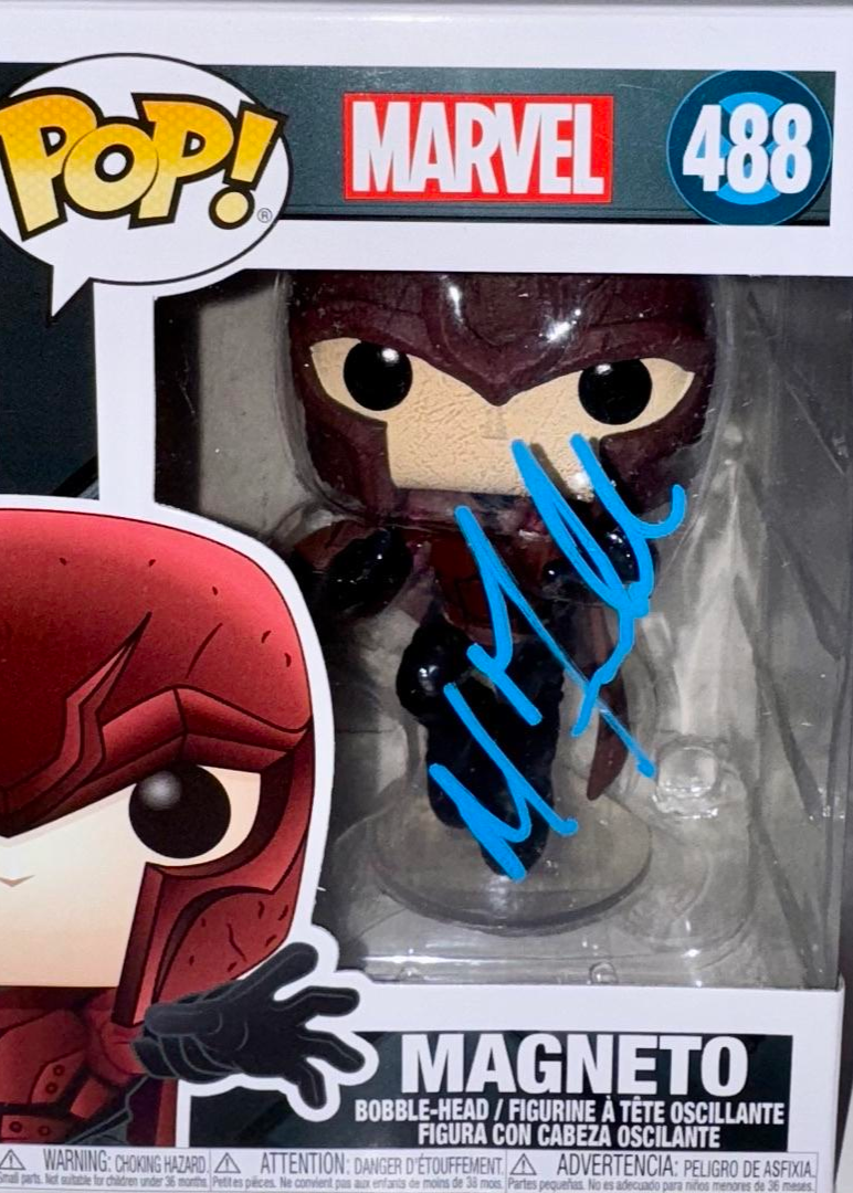 Michael Fassbender Signed Funko Pop #488 "Magneto" (X-Men) - Beckett COA